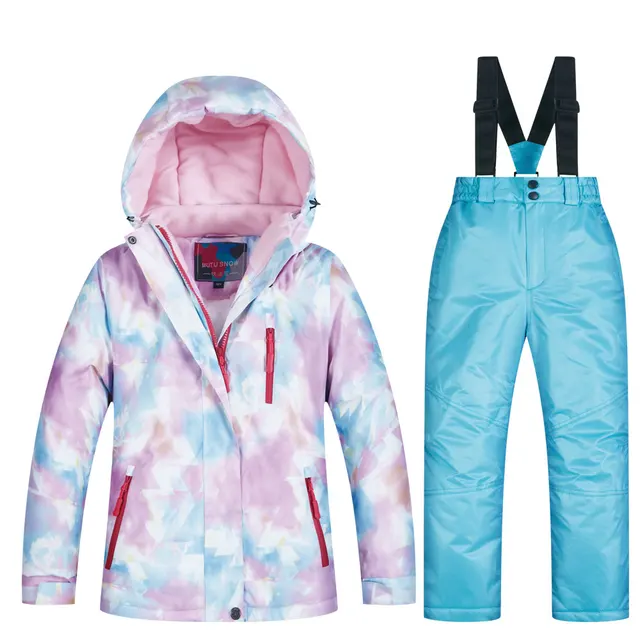 US $38.40 2019 New Kids Ski Suit Children Brands Windproof Waterproof Warm Girls Snow Set Winter Skiing And S