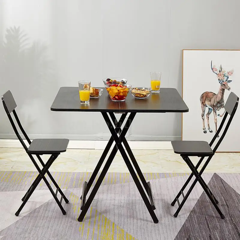

Folding table home dining table eating simple square 4 people small table portable outdoor stall table portable