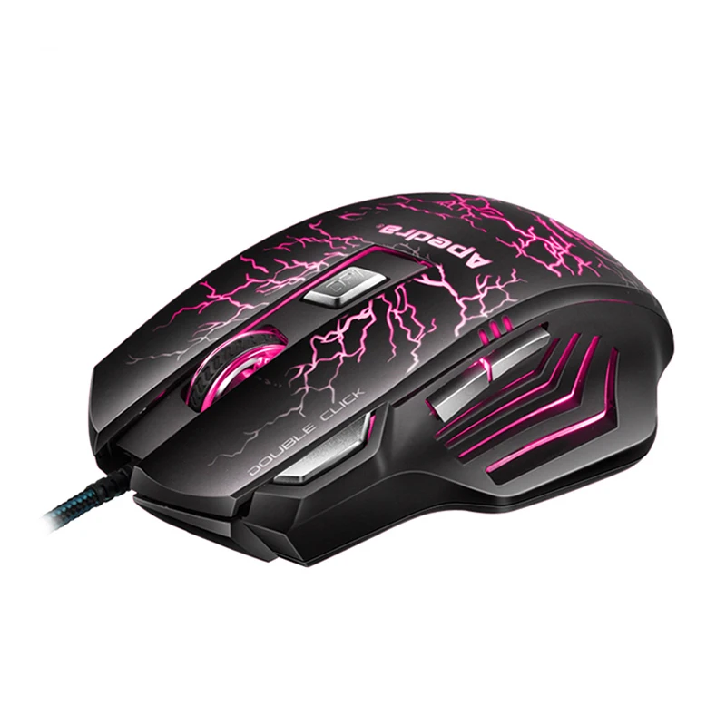  APEDRA USB Wired Gaming Mouse 7Buttons 3200DPI Optical Computer Mouse Gamer Mice for PC Laptop Game