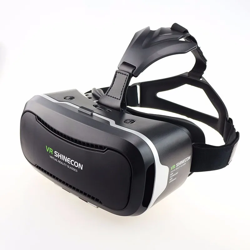 Googles Cardboard 3D Виртуальная очки Shinecon VR 2,0 ii Виртуальная реальность 3 d VR гарнитура крепление на шлем+ пульт дистанционного управления