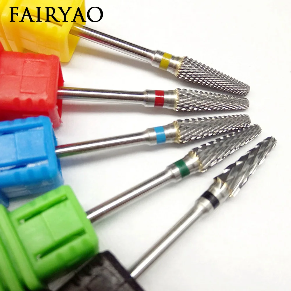 

NEW Tungsten Nail Drill Bit Rotary Burr Mill Cutter For Electric Drill Manicure Machines Pedicure Files Nail Salon Tools Milling