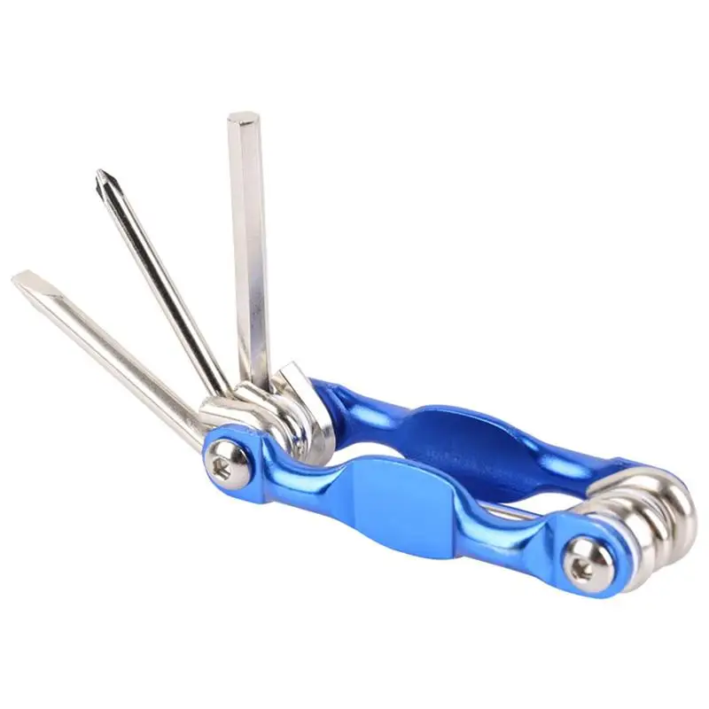 

6-In1 Bicycle Repair Tool Inner Six Angle Wrench Cross Screwdriver Combination Multi-Function Repair Tool Kit For Travel Outdoor
