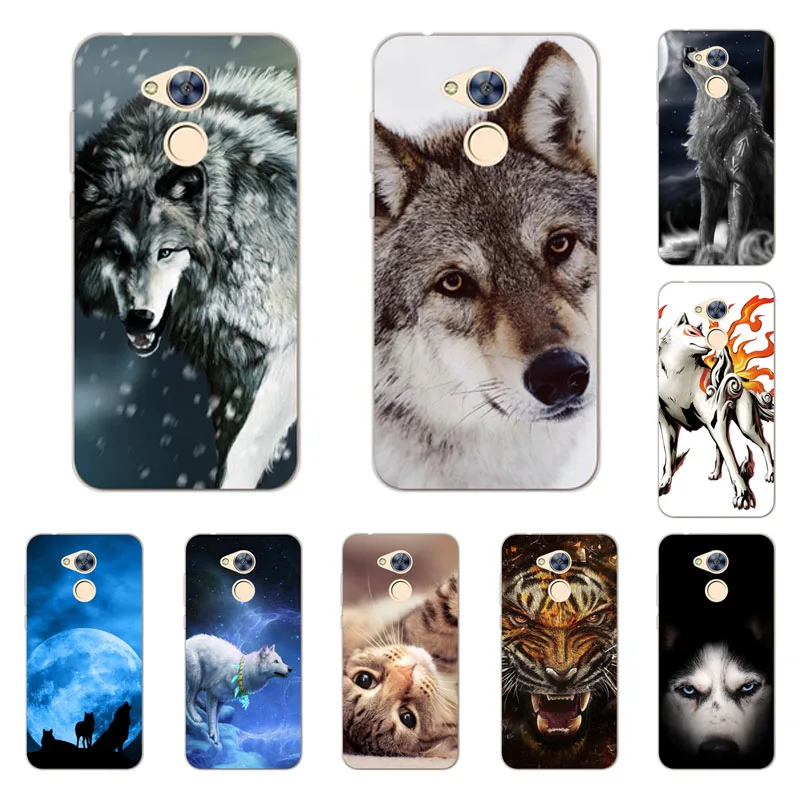 huawei honor 6a Case Silicon Wolf beast Painting Soft TPU Back Cover for Protect Phone cases shell |