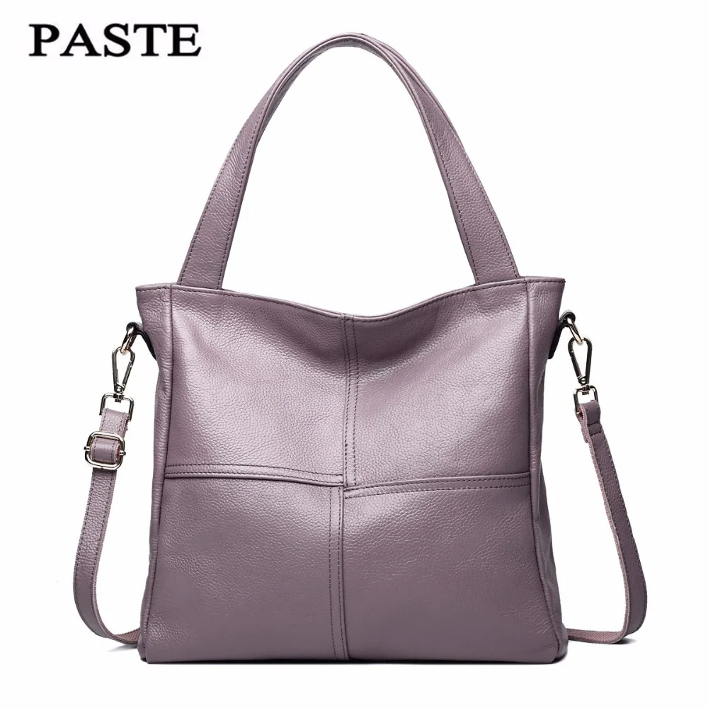 

PASTE brand handbag women genuine leather bag female hobos shoulder bags high quality leather ON SALE 2018