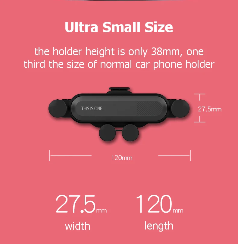 2019-New-3-Colors-Mini-Car-Phone-Holder-Universal-Air-Vent-Gravity-Linkage-Mount-Bracket-Holder
