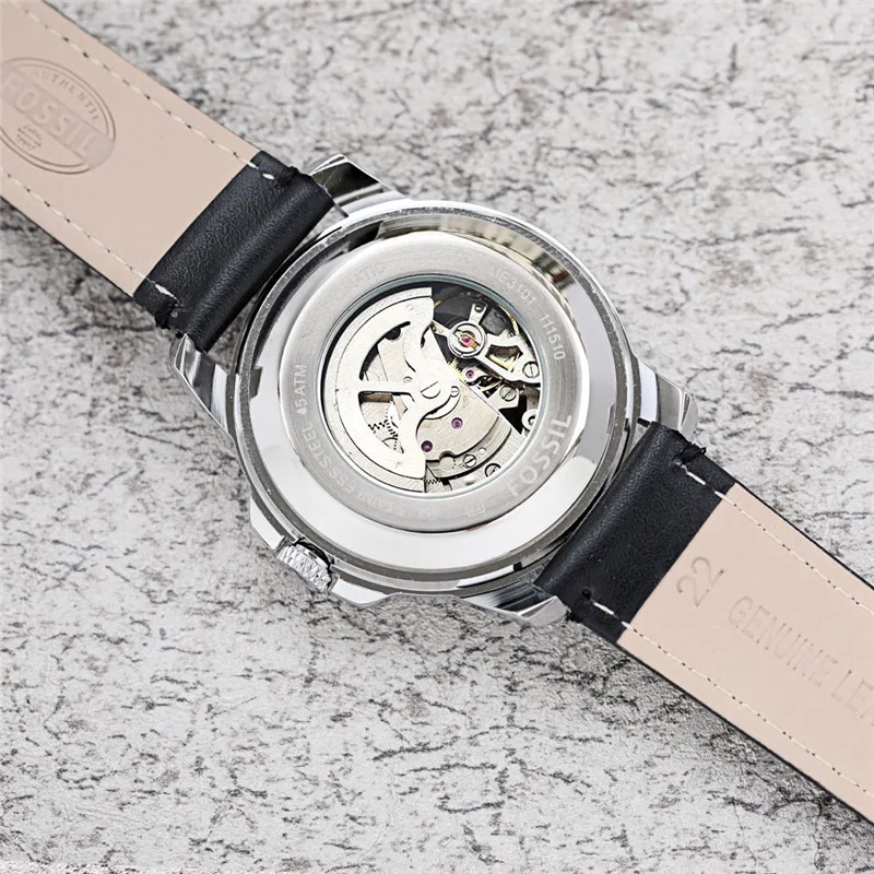 الأحفوري Townsman الرجال ووتش التلقائي الفولاذ المقاوم للصدأ ووتش-الأسود ME3062P