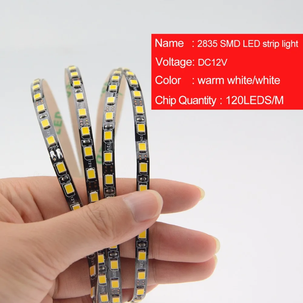 

5 Meters Ultra Narrow LED Strip Light 12V 120 LEDs/M SMD 2835 High Brightness Flexible Diode Ribbon Tape Lamp 5mm Width