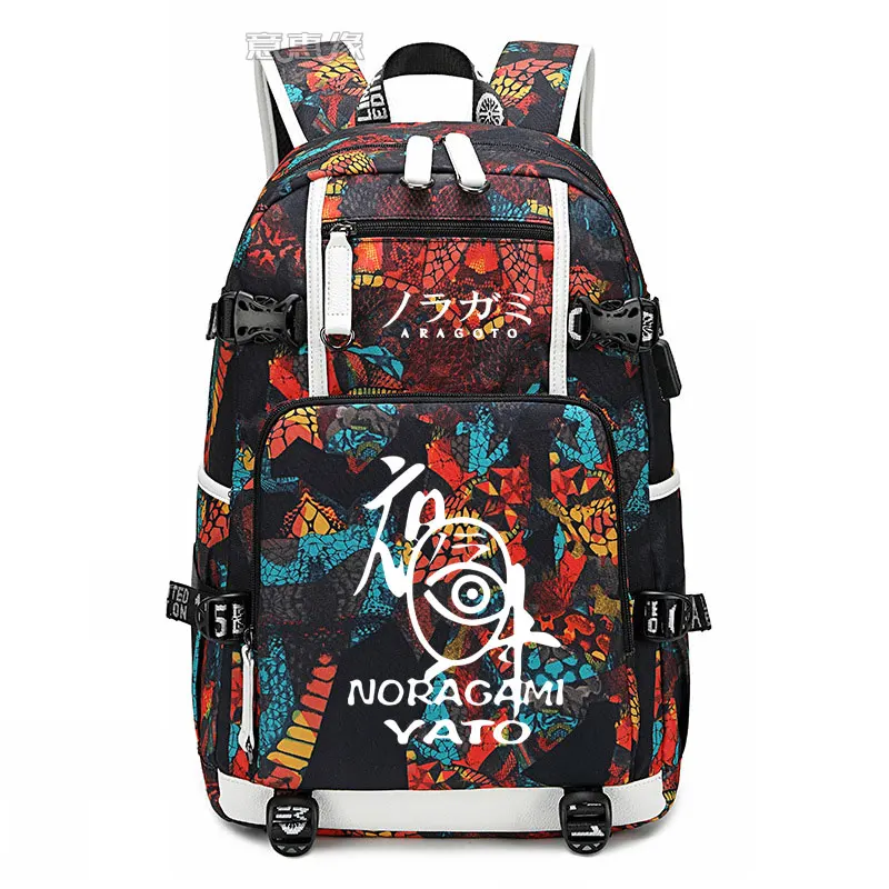 013 Aragoto Mochila, Студенческая школьная сумка с модным принтом, сумка для ноутбука, мужские дорожные сумки, рюкзак с зарядкой через usb, Noragami, Оксфордский рюкзак - Цвет: 013