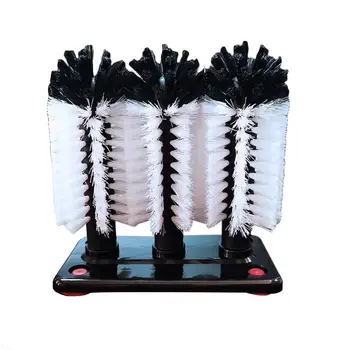 

New Cup Scrubber Glass Clean Triple Brush Kitchen Rotating Water Cup Brush with Suction for Bar Household Kitchen Cleaning Tools