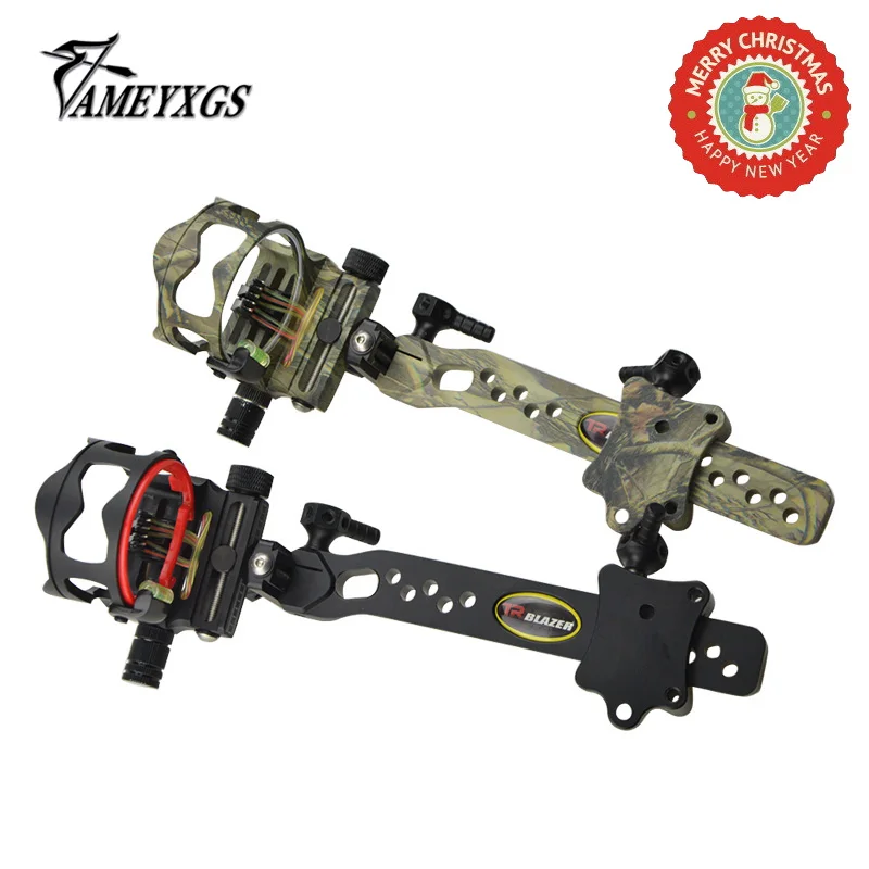 1 SET Archery Compound Bow Sight 5 Pin Micro Adjustable Stainless Steel