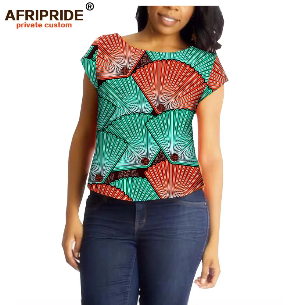 

2019 women shirts african summer shirt for women plus size tops women chiffon blouse ankara dashiki AFRIPRIDE A1922007