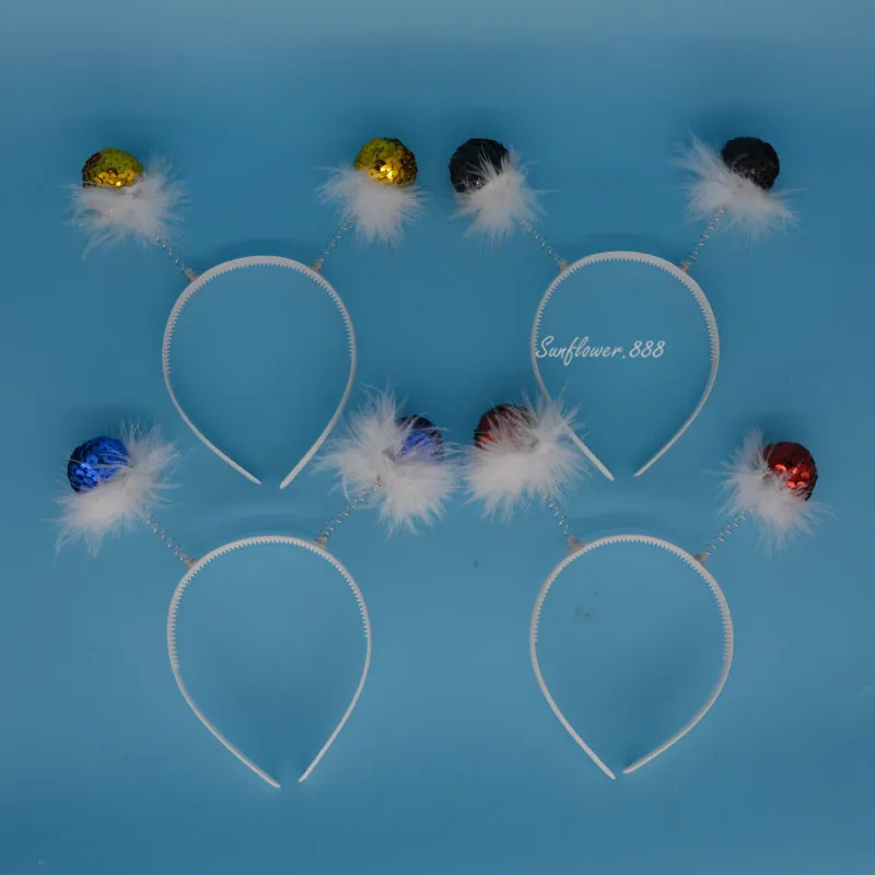 Головной убор с перьями и блестками, головной ремень с изображением божьей коровки и пчелы