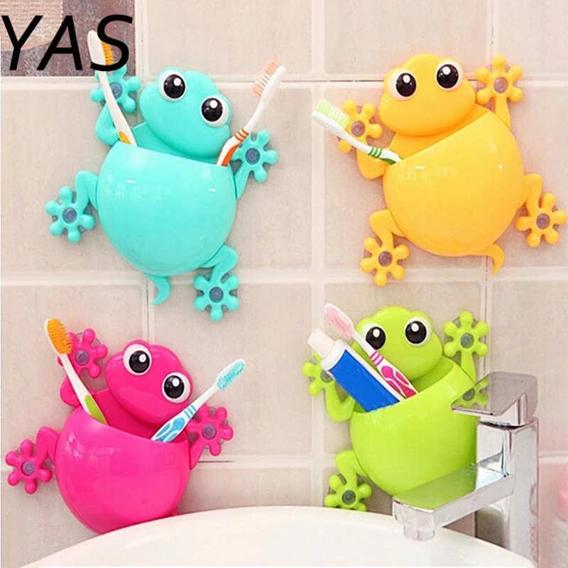 

Cute Cartoon Gecko Toothbrush Wall Suction Bathroom Sets Cartoon Sucker Toothbrush Holder / Suction Hooks / Container