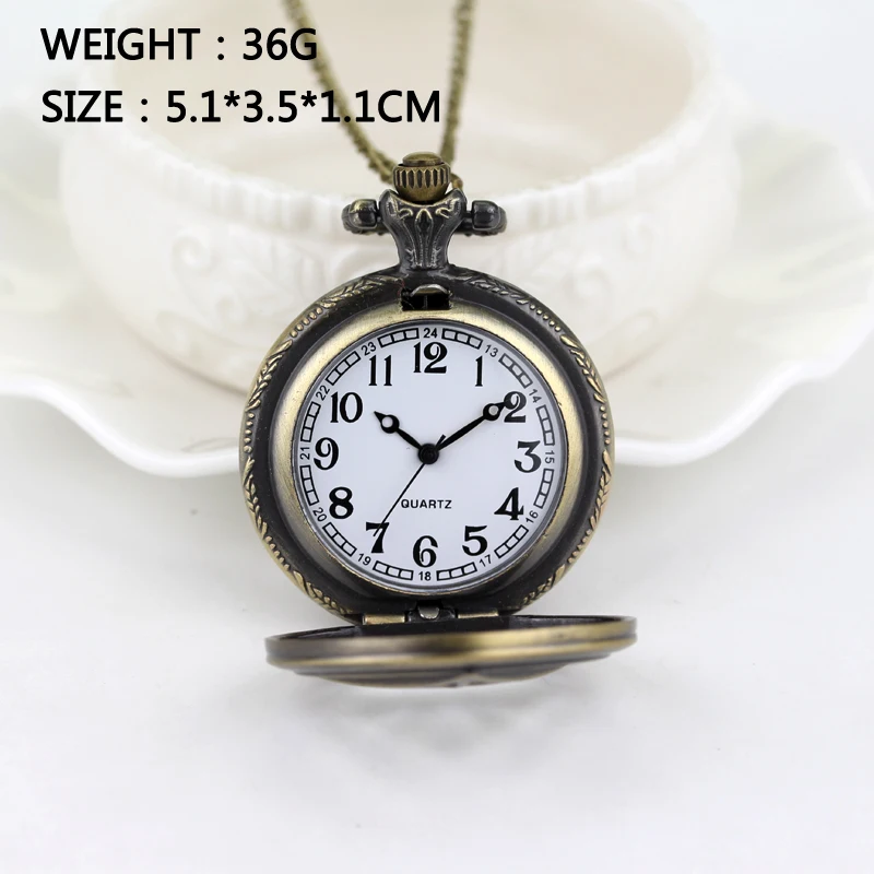 Top Luxury Smooth Golden Snitch Ball Quartz Pocket Watch Deathly Hallows Antique Pocket Watch Necklace 2