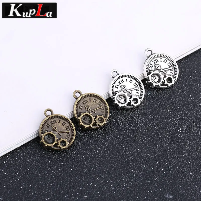 Vintage Metal Small Clock Charms Classic Fashion DIY Handmade Accesorios Pendant for Jewelry Making C6309 | Украшения и