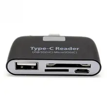 Многофункциональный адаптер для карт памяти USB 3,1 type C USB-C TF OTG кард-ридер для MAC-book Phone Tablet Card Reader