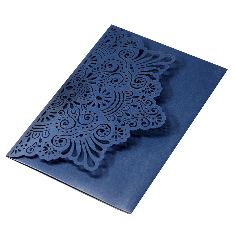  10pcs European Style Hollow Handmade Craft Paper Envelope Cover Laser Cut Greeting Card Wedding Inv - 32957392613