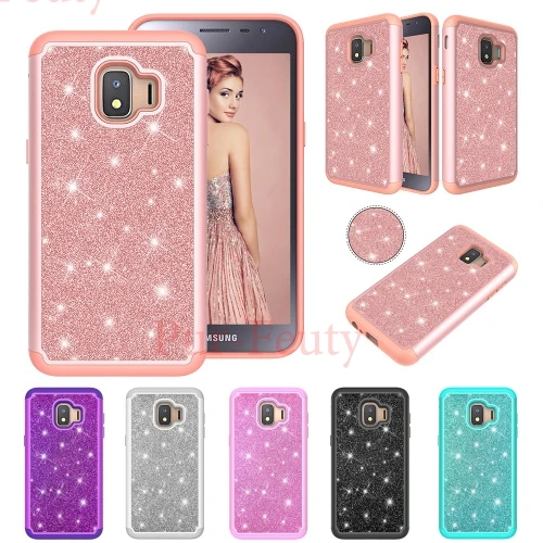 

Cases for Samsung Galaxy J2 J 2 Core 2018 SM-J260F/DS J260F/DS Glitter Girls Diamond Bling Shockproof for J260 SM-J260 SM-J260M