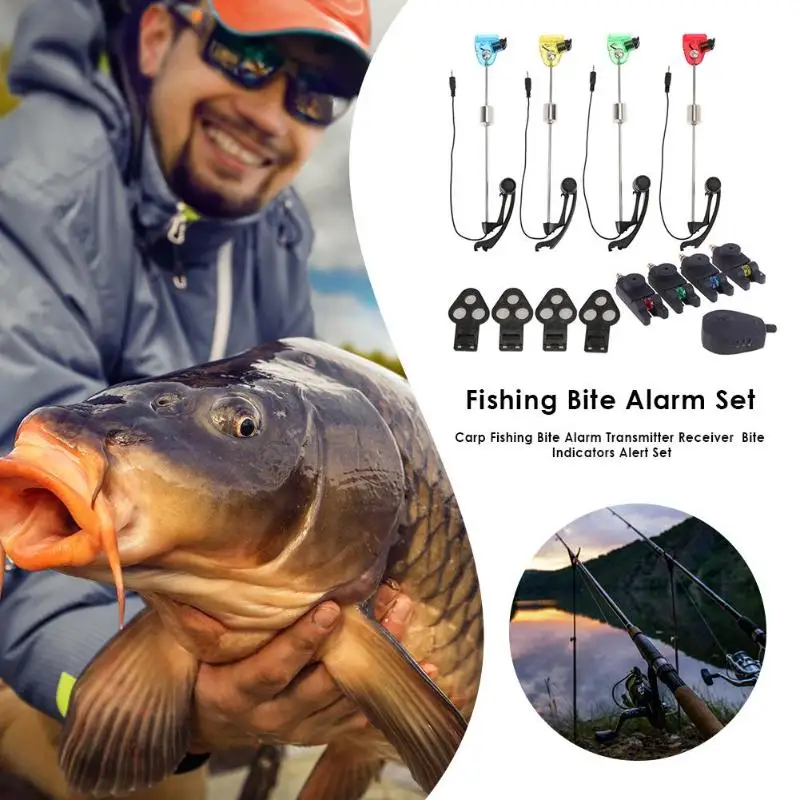 

Carp Fishing Bite Alarm Transmitter Receiver Bite Indicators Alert Set Outdoor Fishing Tool Equipment Accessories