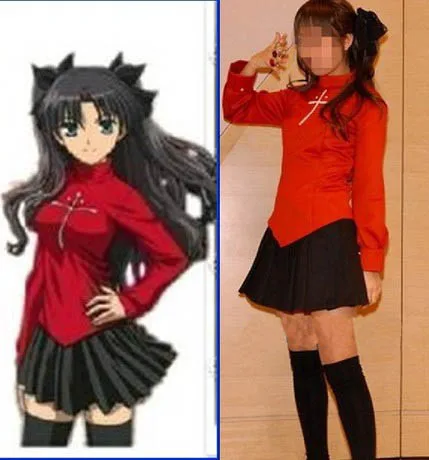 Бесплатная доставка Fate stay night Zero Rin Tohsaka костюмы для косплея на заказ|cosplay costume|rin
