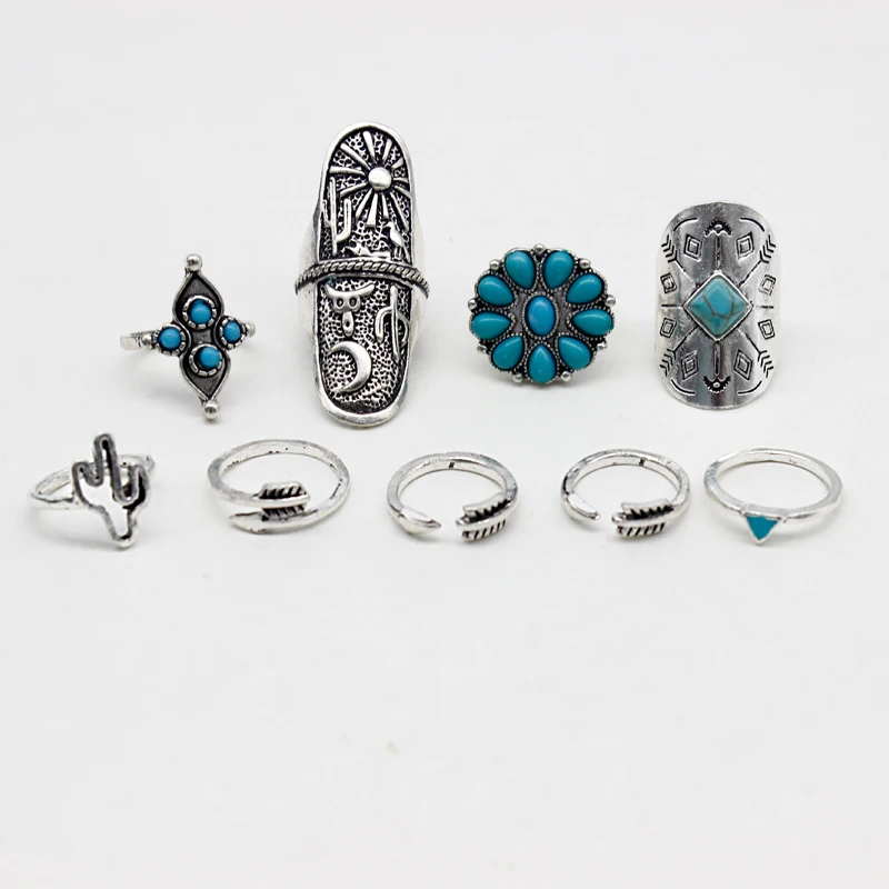 

Retro Personality Ancient Mythology Exquisite Carving Ring Set Ancient Greece Party Queen Match For Women Punk Ring Sets Jewelry