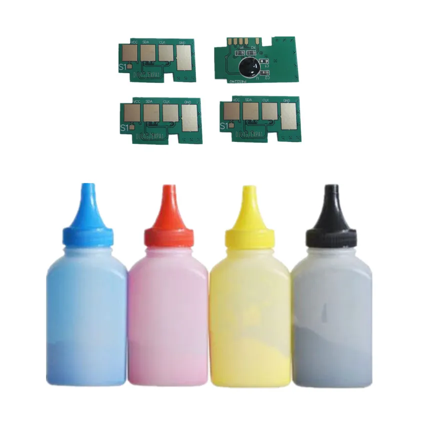 4 x Refill Color toner Powder + 4 chip CLT 504S clt504s toner cartridge