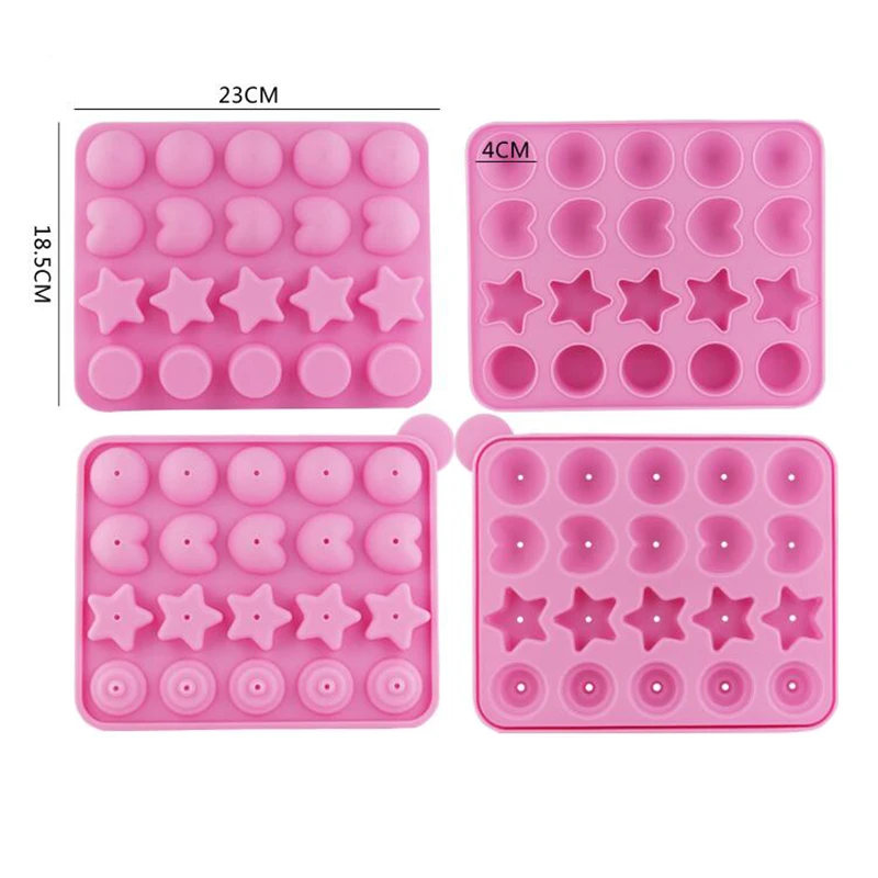 Новый специальный дизайн 20 отверстиями силиконовый круг в форме звезды Луны торт