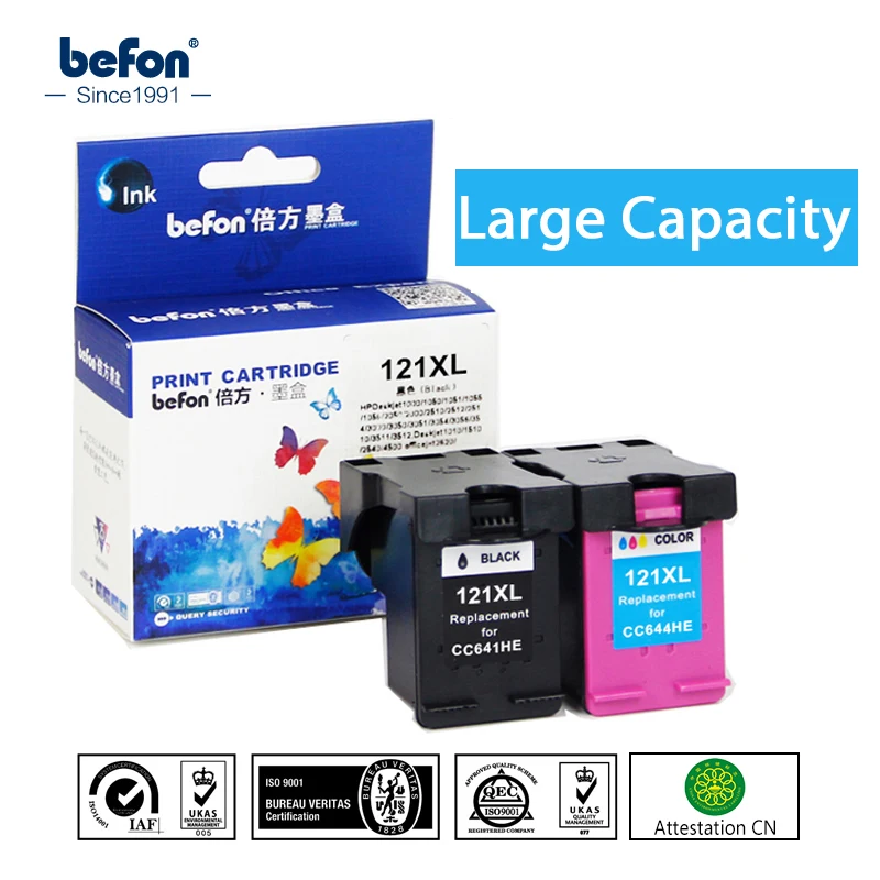 for HP121 HP 121 121XL XL Color Ink Cartridge CC641HE CC644HE 641 644 for HP Deskjet