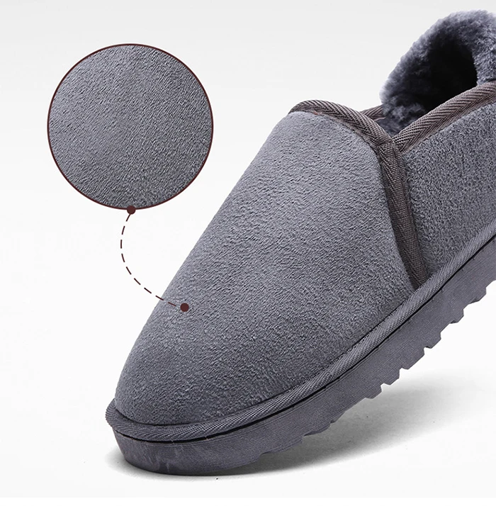 Winter Hot Sale Warm Men Cotton Slippers Shoes Big Size 36-45 Winter Wrapped Heel Home Slippers Men With Fur Mans footwear