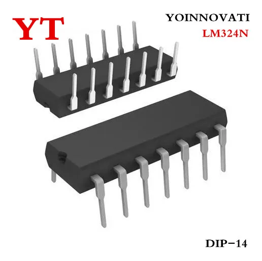 100 шт./лот LM324N LM324 IC OPAMP GP 1,2 МГц DIP14