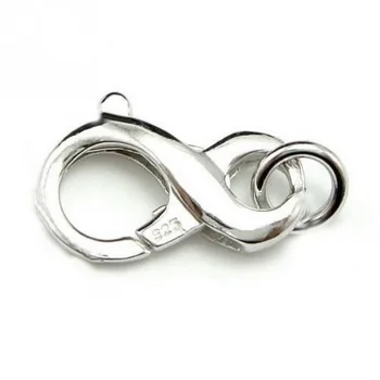 

Solid 925 Silver Infinite 8 Shaped Necklace Clasp, Bracelet Clasp, DIY Jewelry Clasp, 10pcs/Lot Wholesale