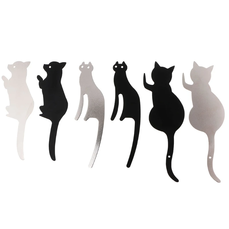 3pcs Cat Tail Shaped Kitchen Wall Door Metal Hook Key Hanger Decorative