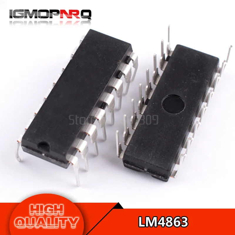10pcs free shipping LM4863D LM4863 DIP 16 Dual Channel o Amplifier new ...