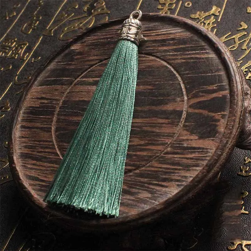 Горячие карамельные цвета серьги кисточки ювелирные аксессуары DIY ручной работы кисточкой для ожерелья серьги аксессуары - Цвет: Malachite green