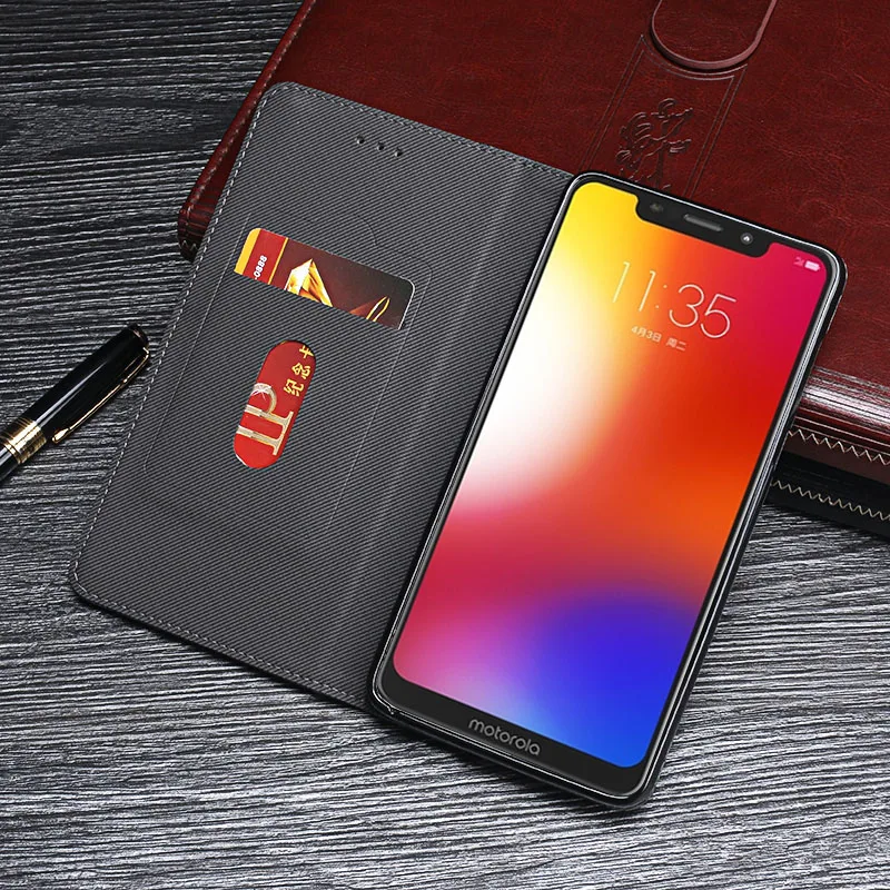 IDEWEI для Motorola P30 Play чехол Роскошный кожаный флип One защитный телефона Ретро задняя