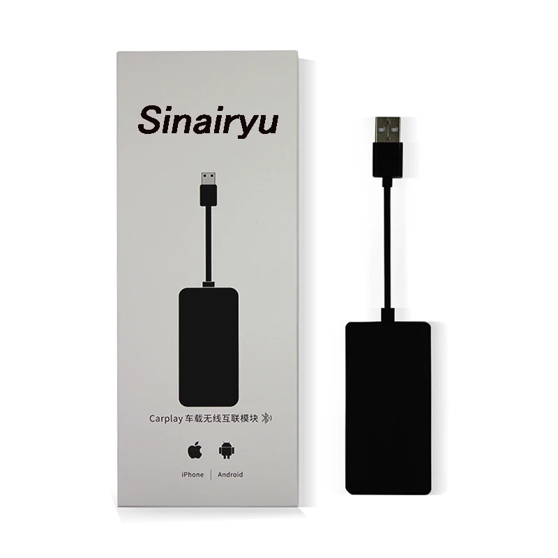 

Sinairyu Wireless Smart Link Apple CarPlay Dongle for Android Navigation Player Mini USB Carplay Stick with Android Auto