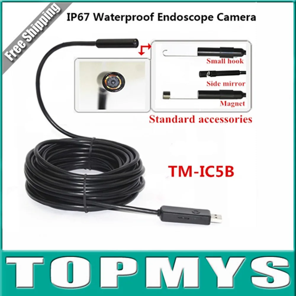 

2016 Hot selling 6LED 5.5MM Dia USB Endoscope Camera IC5B Support Windows PC and Android Phone IP67 Waterproof Inspection Camera