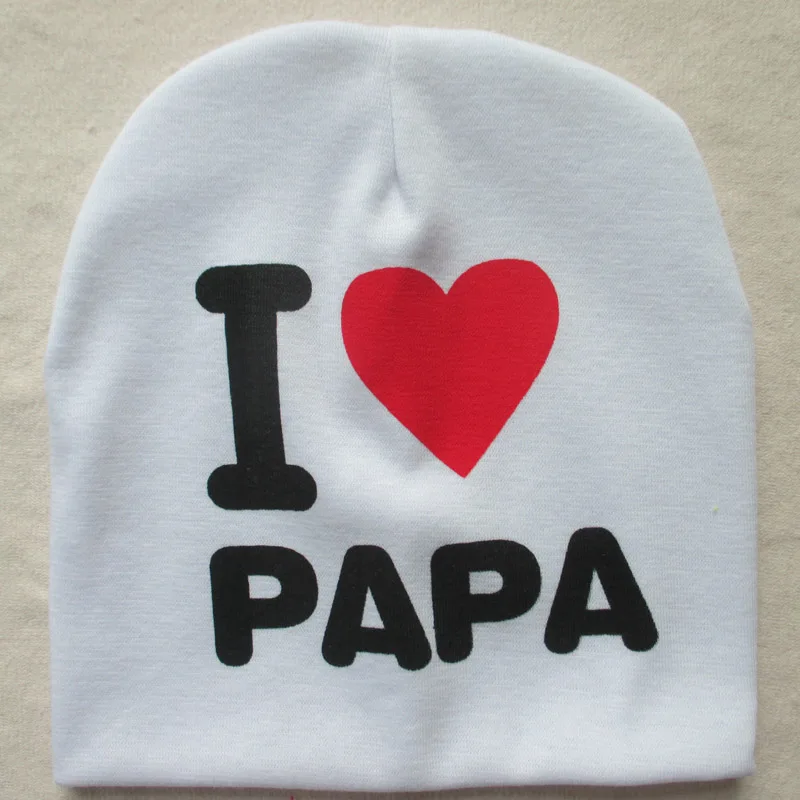 Шапочка для новорожденных; комплект шапок для детей; шапка для мальчиков и девочек с надписью «I LOVE PAPA MAMA»; реквизит для фотосъемки