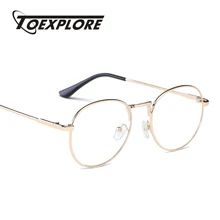 TOEXPLORE ore модная мужская металлическая оправа для очков Женская оптическая оправа винтажные Ретро оттенки брендовая дизайнерская прозрачная линза высокое качество read