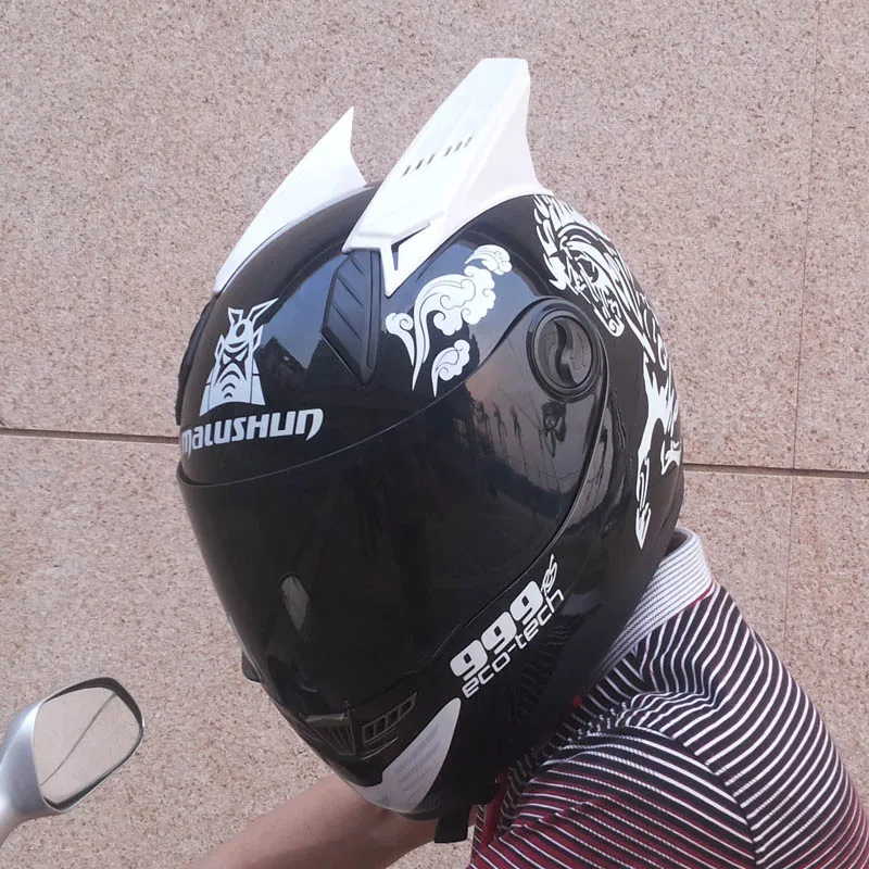Новое поступление Pegasus мотоциклетный Летний шлем унисекс анфас шлем с рожками высокое качество casco - Цвет: white