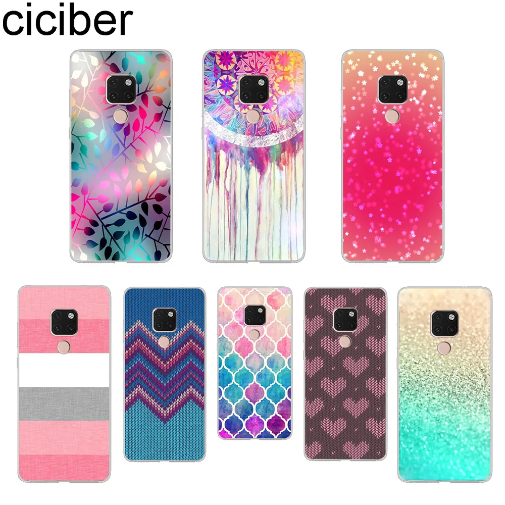 

ciciber Color Art Geometric Pattern For Huawei Mate 20 10 9 Pro Lite X Soft Silicone TPU Clear Phone Cases Coque Fundas Capa