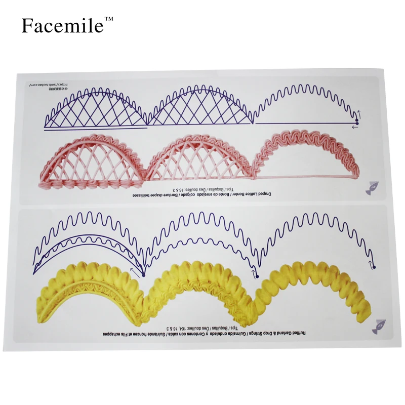 Торт практика шаблон доска Обледенение труб рисунок DIY паста обучение бумага украшения помадка Декор выпечка в подарок поставки 52133