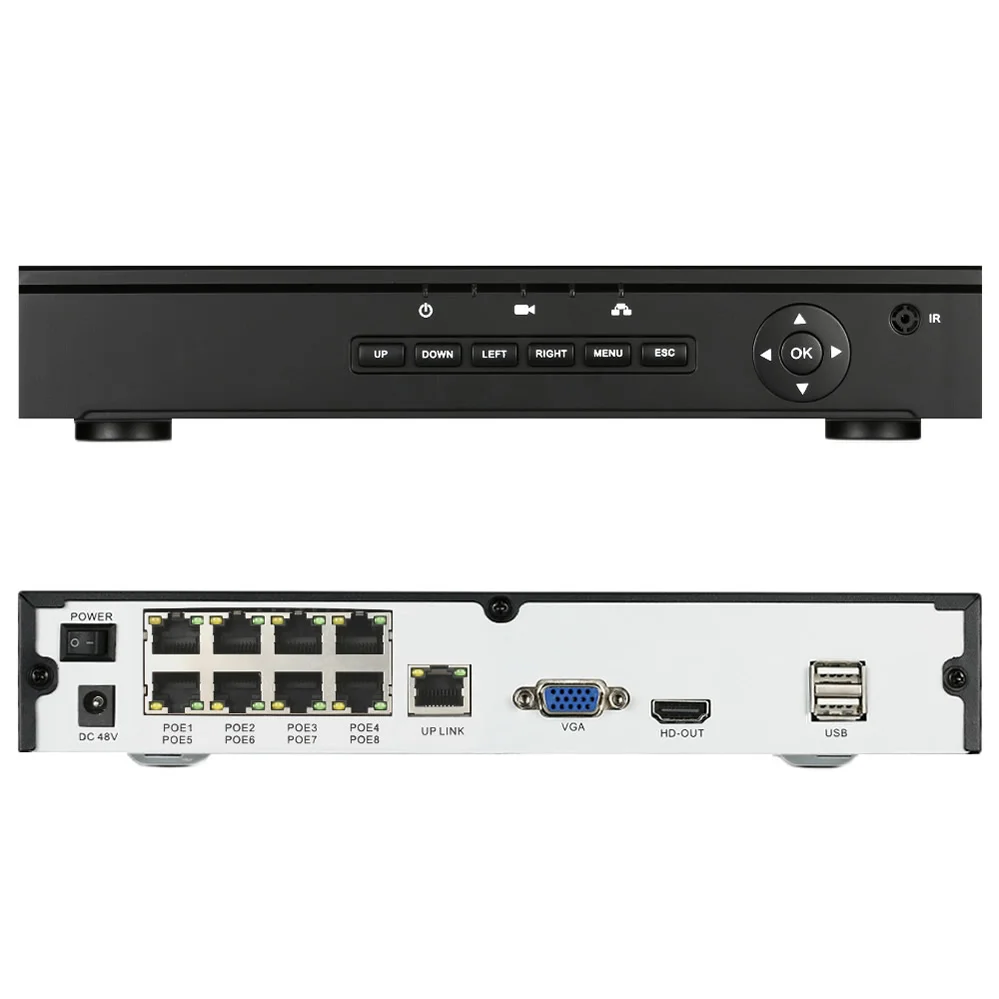Система видеонаблюдения 8 каналов 3 Мп POE H.265 NVR 48 В наружная IP камера ночное