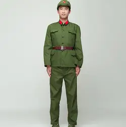 Северной Кореи солдат форма Красной гвардии зеленый костюмы для сцены кино и телевидение восемь маршрут армии наряд Вьетнам военный