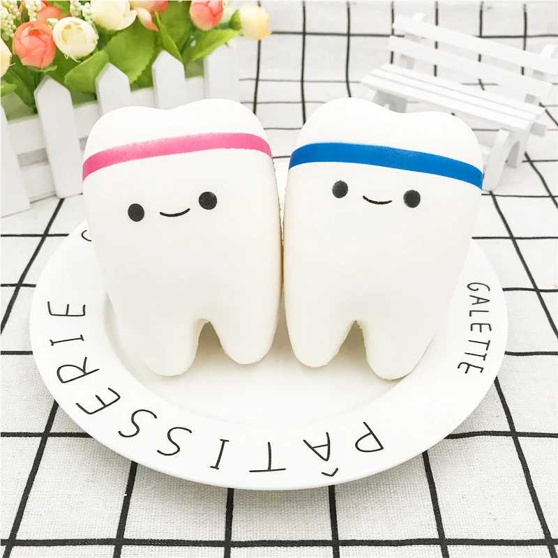 

Cute Cartoon Tooth Pendant Squishies Toy Squish Slow Rising Soft Squeeze Cute Stretchy Toy Gift Wholesale