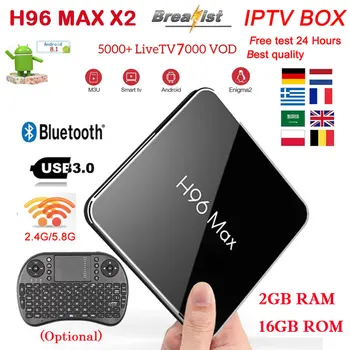 H96 MAX X2 Android 8.1 Amlogic S905X2 Android TV Box ram 2GB rom 16GB support IPTV 4K H.265 USB3.0 google Set Top Box X96 mini