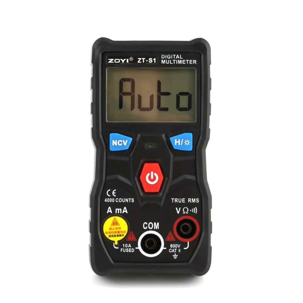 

ZOYI ZT-S1 Digital Multimeter DC/AC Voltage Current Meter Handheld Ammeter Ohm Diode NCV Tester 4000 Counts Multitester No Conta