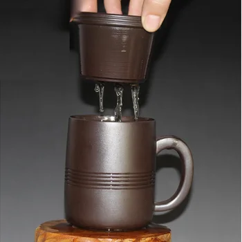 

Full Manual Purple Liner Filter Bubble Yixing Cup Cup Yixing Cup with Lid Office Tea Cup 400ml S