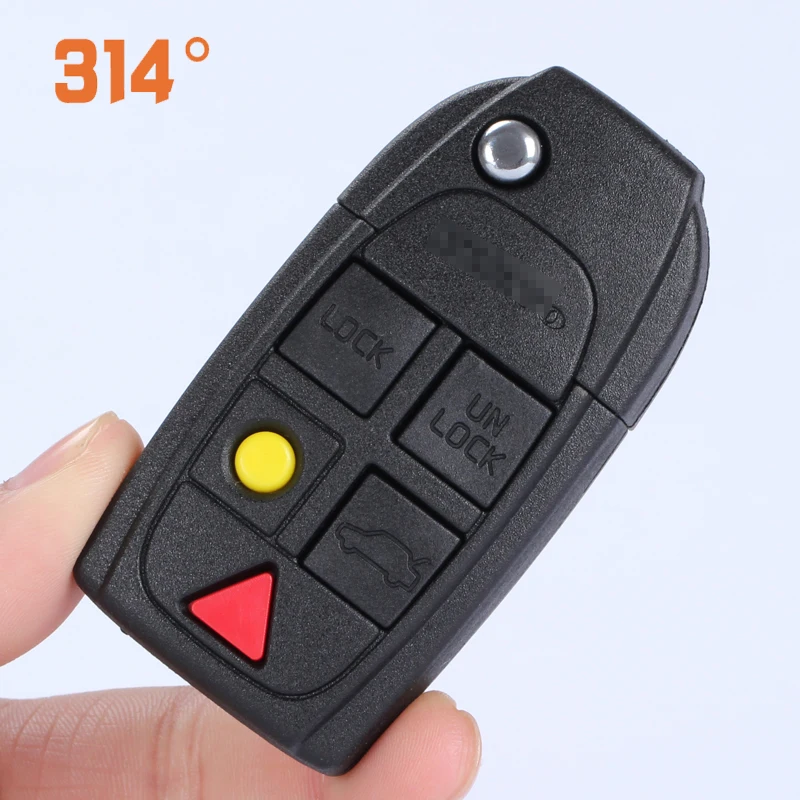 

Six-button Black Folding Key Remote Control Replacement Shell Suit For Cx90 / S80 Remote Control Key Shell Car Key Accessories