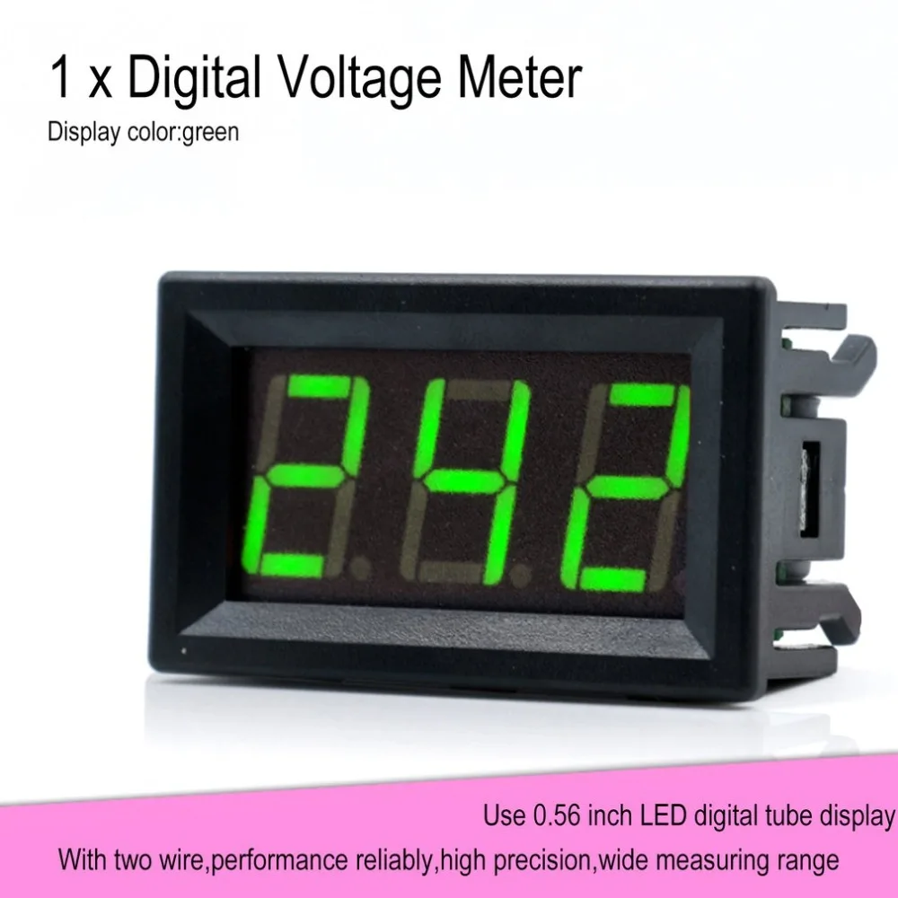 

AC 70-380V 2-Wire LED Digital Display Panel Voltmeter Electric Voltage Meter Volt Tester for Auto Car Motorcycle Battery Cart